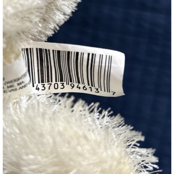 Golden Bear Co Ltd White Dog Plush Pals Shaggy Fringe Cream Puppy Bow - Picture 6 of 8